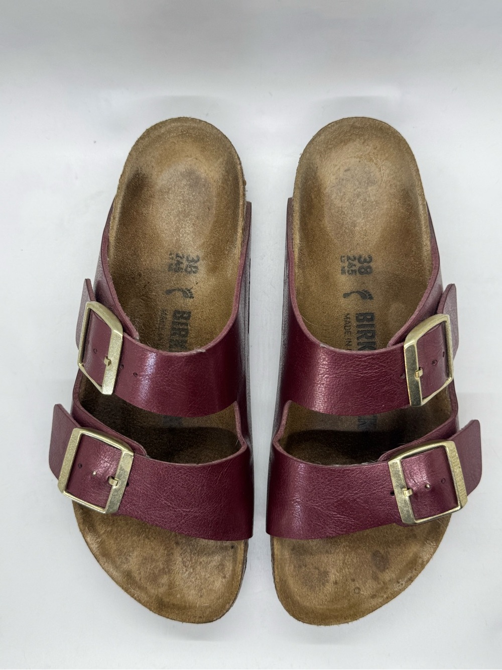 Birkenstock Unisex Arizona Birko-Flor Berry Crush Sandals Narrow EU 38 US M5 L7 - Picture 6 of 12